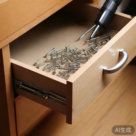 拧下抽屉螺丝，装保险柜插排