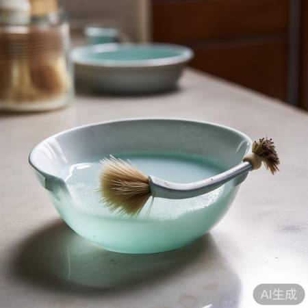 “小刷子/旧牙刷清洗冰箱齿轮”