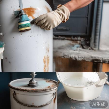 清洁除锈热水器，轻柔擦拭。