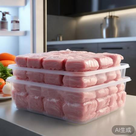 速冻猪肉保鲜佳，解冻慢食口感好