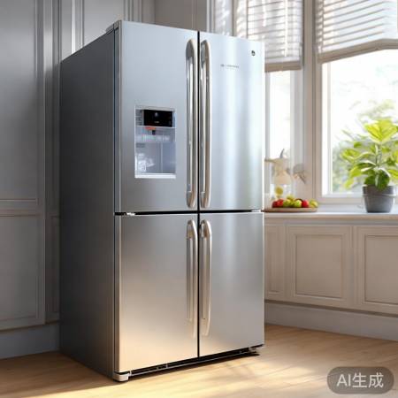 超薄双开门冰箱轻松制冰，夏日清凉必备！