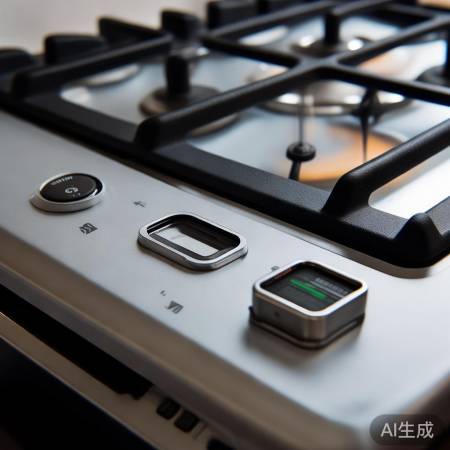 检查燃气灶电池,换新同型号电池