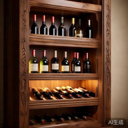 木制品红酒柜斜架子尺寸规格